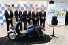 日本自動車工業会、大阪でバッテリー交換式電動二輪車の実証実験「eやん OSAKA」開始