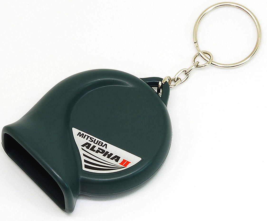 ミツバサンコーワ 渦巻型ホーンの70周年記念キーホルダー発売 アルファーii アリーナiii モチーフに音も再生 カー用品 補修部品 紙面記事