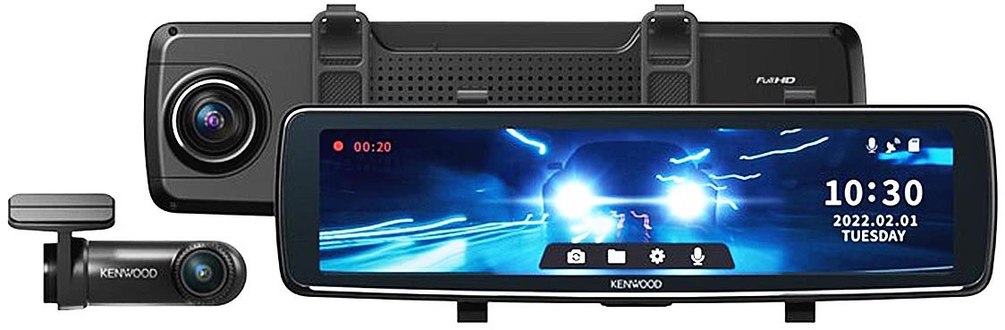 JVCケンウッド、ルームミラー型のドライブレコーダー「DRV